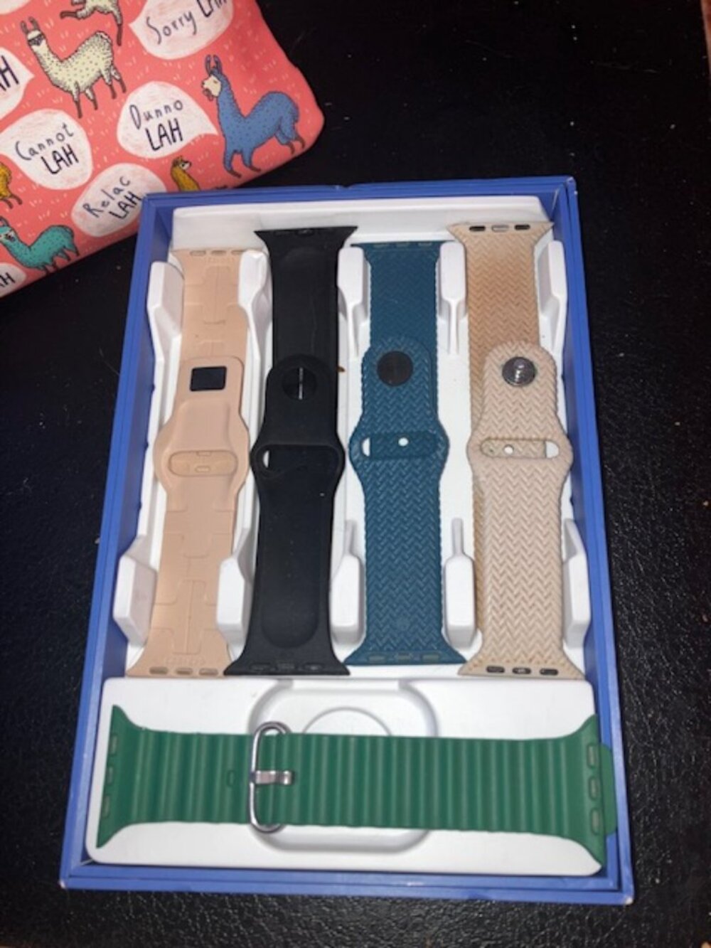 Lot of 5 Apple Smart iWatch Sport Silicone Bands  iWatch Series 9 8 7 6 5 4 3 SE